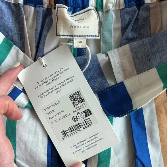 NWT Sézane x Momonì Nicolo Shorts in Multico Size 38/6 - Picture 7 of 7